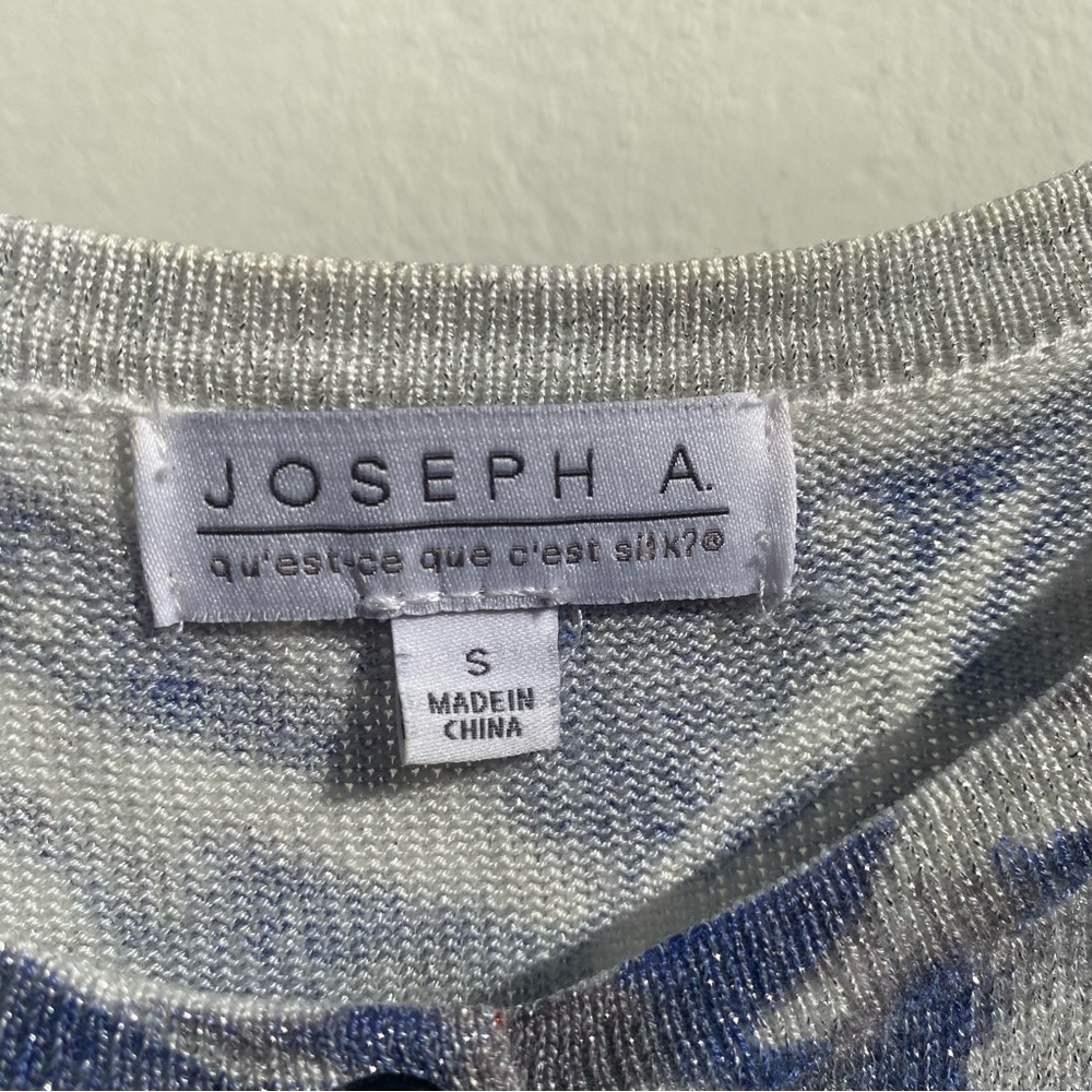 Y2K Silver & Blue Glitter Mixed Animal Print Cardigan Size Small - Picture 3 of 6